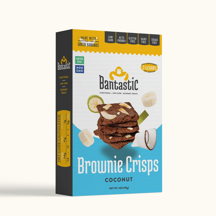 BANTASTIC - Brownie Crisps - COCONUT - 1 Unit, 3oz. (90g) - Sugar Free