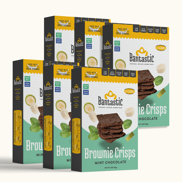 BANTASTIC - Brownie Crisps - MINT CHOCOLATE - 6 Unit, 3oz. (90g) Each - Sugar Free
